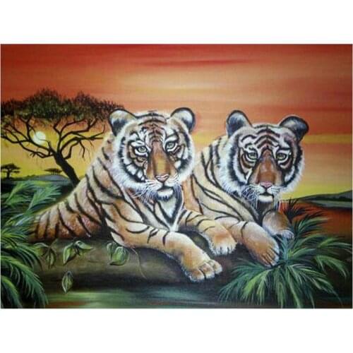 5D Diamond embroidery tiger stickers diy diamond painting cross stitch animals full square drill resin rhinestone mosaic pattern