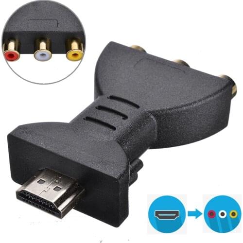 1PC 3 RGB/RCA Audio Video Adapter Digital Signal AV Component Converter For HDTV DVD Projector Home Theater Systems