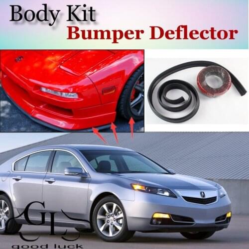 Bumper Lip Lips Front Spoiler For TG Fans Car Tuning TOPGEAR Body Kit Strip Skirt For Acura TL UA 1999~2014