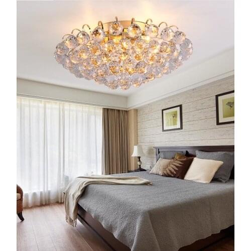 Crystal combination LED ceiling lights circular light bedroom porch light balcony corridor living room ceiling lamp ZA SJ29