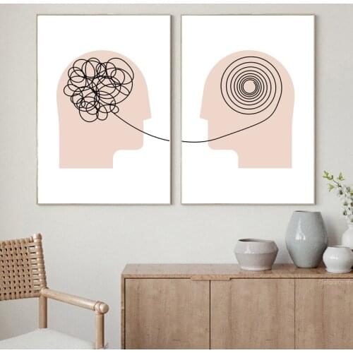 Mental Health Art Prints Therapy Talking Helps Posters Therapist Counsellor Office Wall Pictures Decoration Canvas Painting