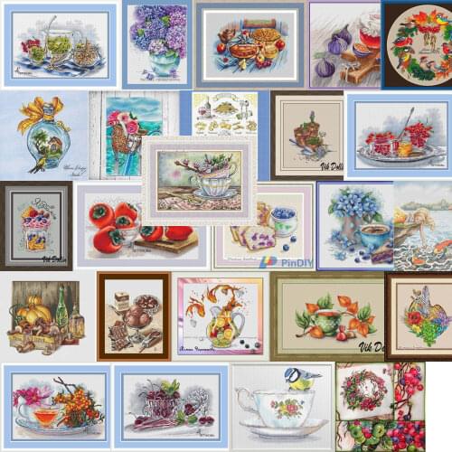 14/25/22CT/28CT More cups choose Cross Stich Set Cross Stitch Kit Embroidery Needlework Craft Packages Cotton Floss