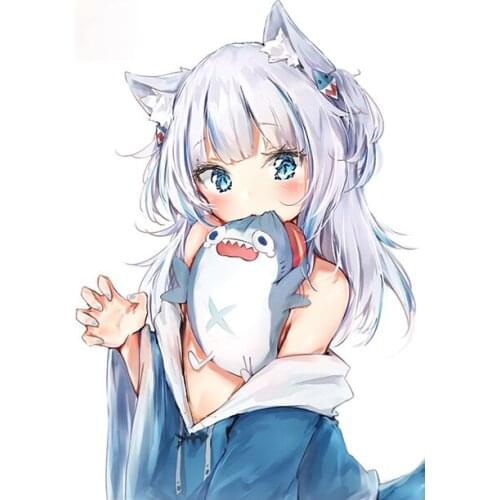 Personality Gawr Gura Personality Creative VAN Car Stickers DIY Occlusion Scratch Waterproof Vehicle Decal Apply To Car Door