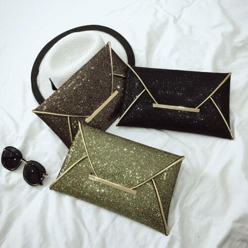 2021 New Three-color Modern Retro Atmosphere Sequined Envelope Cover Ladies Clutches Temperament Girls Must-have Clutches Large