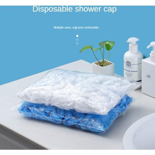Disposable shower cap womens thickened waterproof bathing hair mask special care anti-smoke and oily cap dyed hair headgear