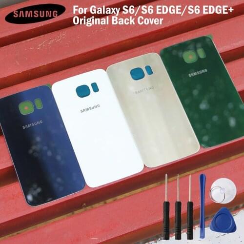 Samsung Original Phone Rear Battery Door for Samsung Galaxy S6 G9200 G920f S6 Edge G9250 S6 Edge Plus Housing Back Backshell