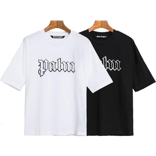 Palm angels 22SS letter patterns Short Sleeve fashion personality all-match letter printing casual T-shirt Boyfriend Gift