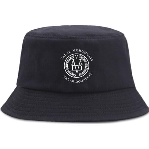 Valar Morghulis Valar Dohaeris Bucket Hat Unisex Sun Shade Fishermans Caps Outdoor Hip Hop Beach Cap Unisex Casual Panama Hats
