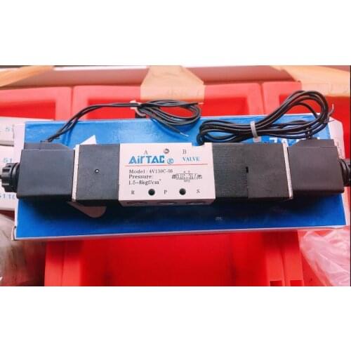 Air Solenoid Valves 4V130C-06 3 Position 5 Port 1/8" Pneumatic Control Valve DC12V DC24V AC110V AC220V