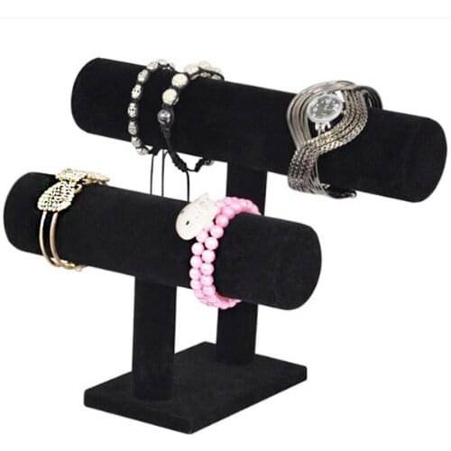 2 Tier T-Bar Bracelet Display Stand Holder For Jewelry Storage Jewelery Display Holder A66