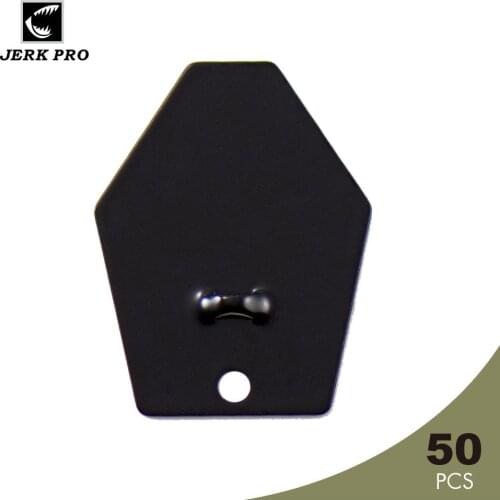 JERK PRO 50PCS Black Stainless Steel Chatter Blades Make Jig Dance Fishing Lures Parts Anglers Tackle Craft Accessories