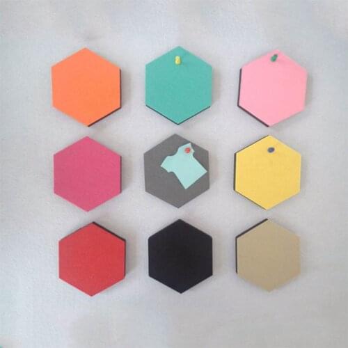 Hexagonal Multifunctional Wall Stickers Home Message Boards Felt Board Kids Room Decor Background Wallpaper 3D Decorative