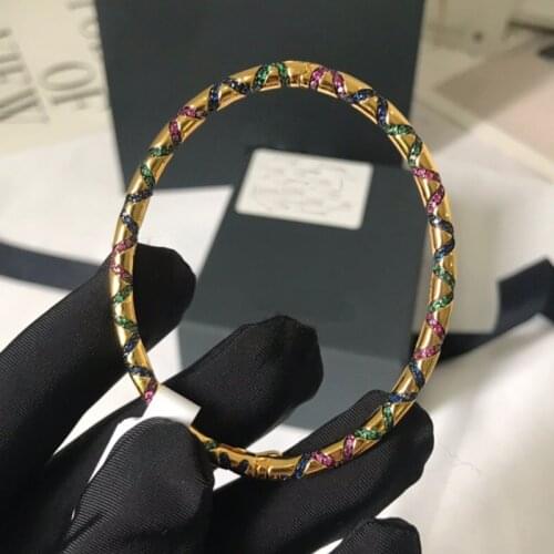 UMGODLY Luxury Brand Fashion Bracelet Multicolor Stones Tribal Bangle with Oval Plate Geometric Shapes Women Mana Jewelry
