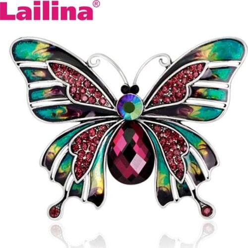 Vintage Large Enamel Butterfly Brooches Corsage Brooch Lot Wedding Brooch Insect Hijab Pin Up Brooches