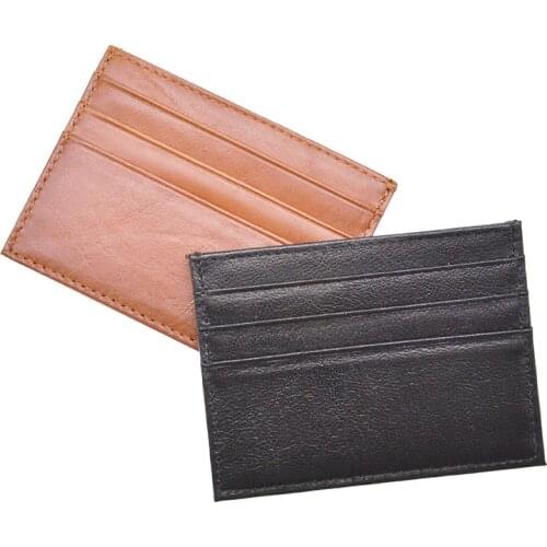 100% Genuine Leather Vintage Credit ID Card Holder Multiple Business Card Holder Horizontal Card Bag Customiz Name LOGO
