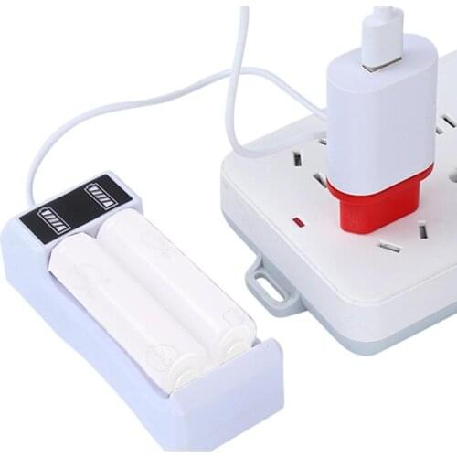 14500/18650 Battery Charger Universal Two-slot Li-ion NiMH Battery USB Charger Smart LED Charging Current Full Automatic Stop