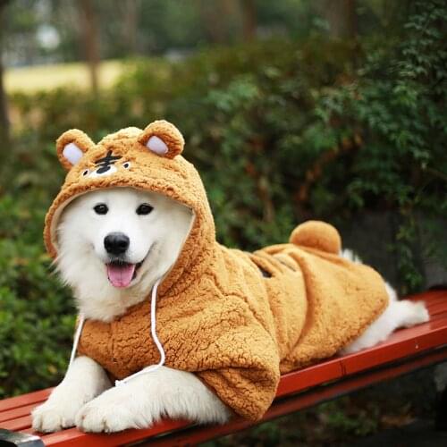 Big Dog Coat Jacket Large Dog Clothes Welsh Corgi Shiba Inu Samoyed Husky Labrador Golden Retriever Clothing Pet Outfit Hoodie