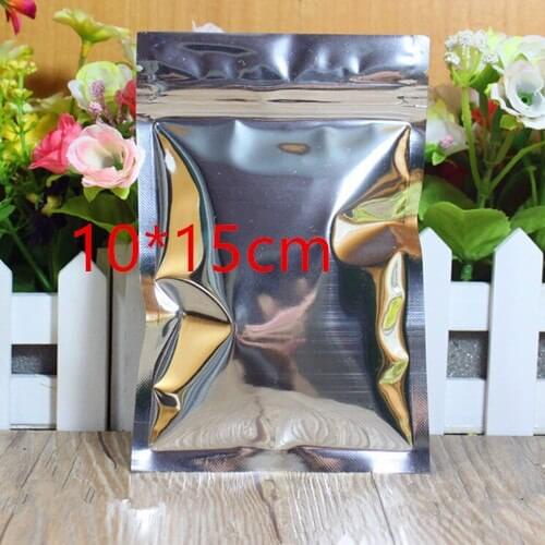 10*15cm Aluminum Foil Resealable Valve Zipper Retail Pack Packaging Bag, Ziplock Zip Lock Bag Plastic For Party Package