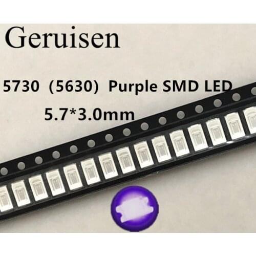 1000PCS 5630/5730 SMD/SMT UV/purple Light chip lamps 395-400nm LED crystal Clear beads LED GOOD quality