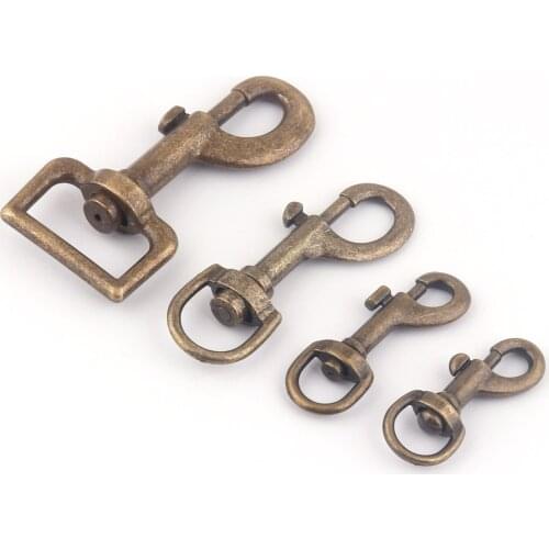 11-27mm Bronze Lobster Swivel Clasp Claw,Swivel Dog Collar Hook,Purse Hardware Handbag Webbing Lanyard Strap Clip,Key Ring Charm