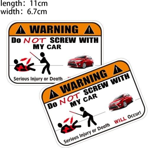 KODASKIN 2 Pieces Do Not Screw Warning Sticker Decal for Kawasaki Ducati Suzuki Kymco Yamaha
