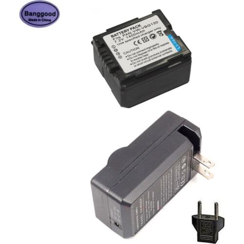 1400mAh VW-VBG130 VWVGB130 Camera Battery + AC Charger For Panasonic VW-VBG070 VBG260 DMW-BLA13E BLA13PP SDR-H20 SDR-H28 SDR-H25