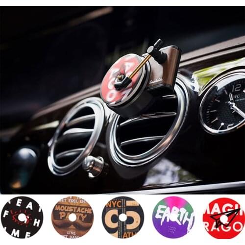 Car Air Diffuser Retro Record Player Car Freshener Exhaust Clip With 5 Aromatherapy Air Fresheners Car Oil Aromatherapy Diffuser