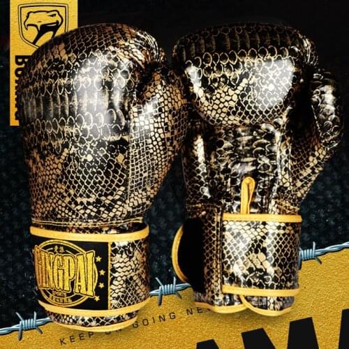 Python Pattern Boxing Gloves Men Women Karate Muay Thai Guantes De Boxeo Free Fighting MMA Sanda Training Adult Kids Equipment