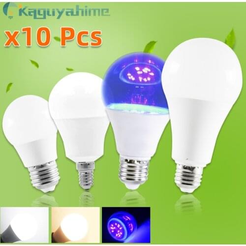 =(K)= 10pcs LED Bulb Dimmable Lamps E27 E14 AC220V 240V Light Bulb Real Power 20W 18W 15W 12W 9W 5W 3W Lampada LED Bombilla