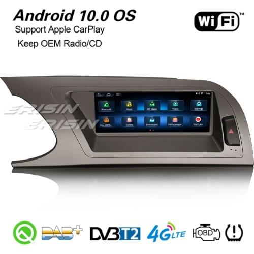 Erisin 2604 8.8" IPS Android 10.0 Car Stereo DAB+ Carplay GPS WiFi 4G USB Bluetooth Canbus TPMS Navigation For Audi A4 2009-2012