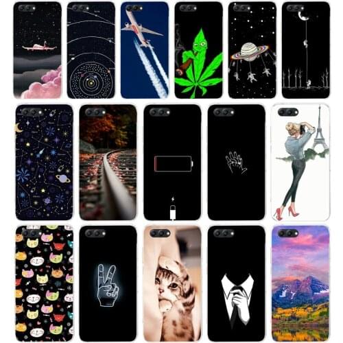 H silicone cover phone case for 5.84 inch huawei honor 10 case cover honor 9 10 soft tpu back cover full 360 protective bags
