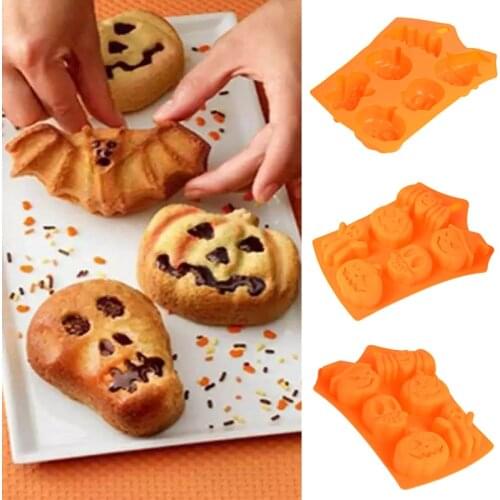 Halloween Biscuit Cookie Mold Ghost Bat Pumpkin Shape Cake Moulds Fondant Dough Cutters Cake Decorating Tools Holiday Decoration