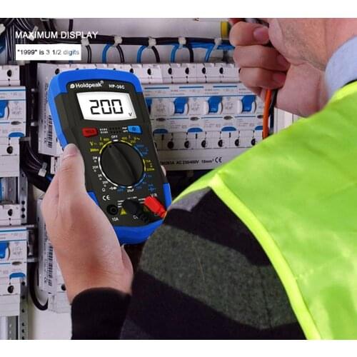 HoldPeak HP-33D Professional Smart Digital Meter Multimeter Auto Range 600V 10A Resistance Diode hFE Battery Tester