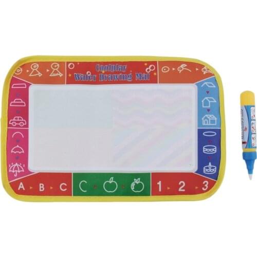 Hot! 25*16.5cm Kids Baby Write Draw Paint Water Magic Doodle Mat Children Play Mat With Magic Pen Painting Christmas Gift New