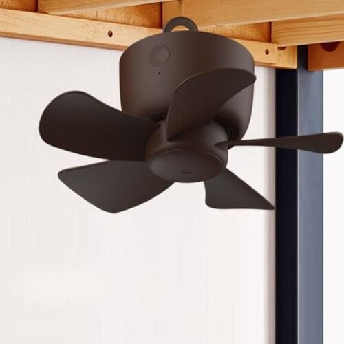 LX9B 4000mAh USB Rechargeable Remote Control Timing 4 Gears Ceiling Fan for Tent Camper Bedroom Home Dorm room and more