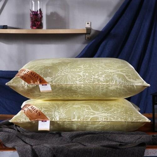 Pillow High end printing Silk satin Pillow Orthopedic Neck Pillows Hotel Memory Health Sleeping Home Bedding Pillow
