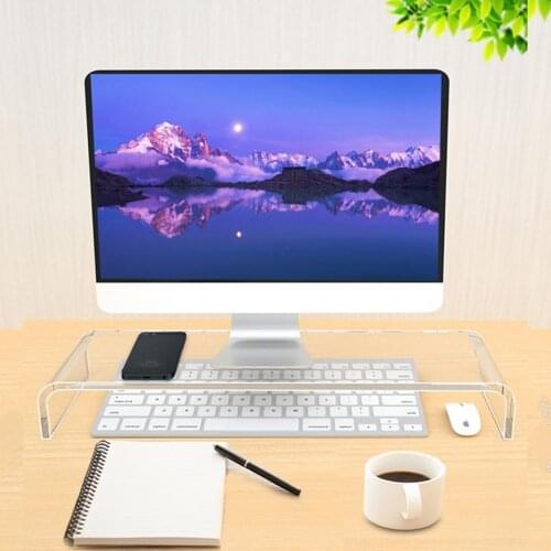 Computer Screen Riser Shelf Desktop Monitor Stand Computer Booster Screen Monitor Riser Acrylic Laptop Stand Desk Holder