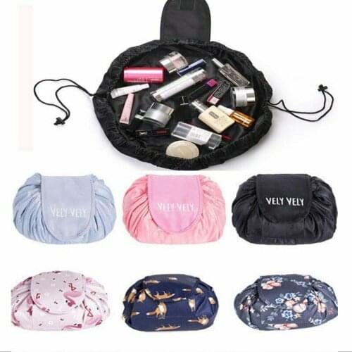 Vely Portability Magic Travel Pouch Cosmetic Bag Makeup Case Bags Storage Bags