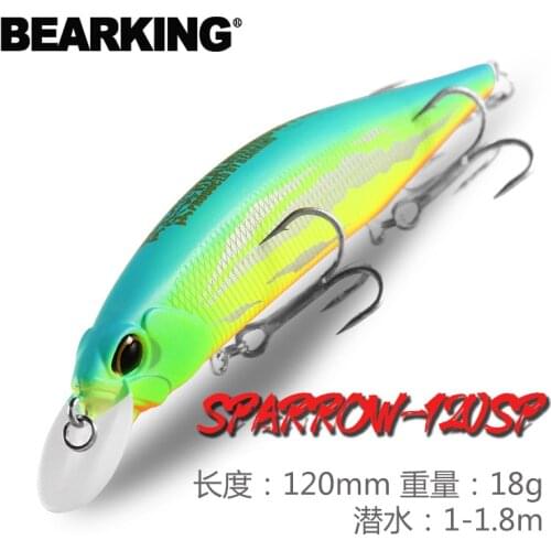 BEARKING 12cm 18g hot model fishing lures hard bait 10color for choose minnow quality professional minnow depth1-1.8m