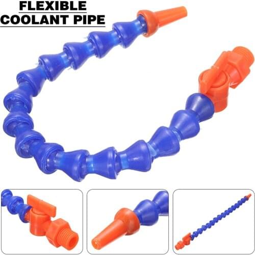 Adjustable Oil Coolant Pipes Plastic Flexible Nozzle Water Oil Cooling Hoses 300mm For CNC Machine 300mm With Switch Valve