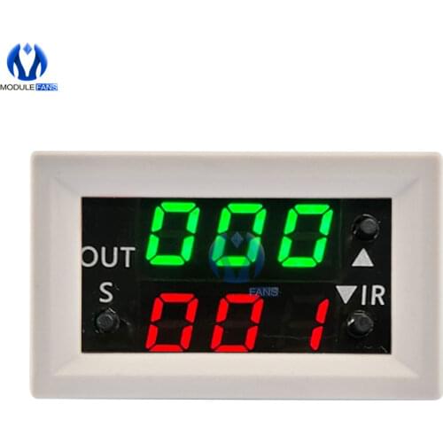 Mini DC 12V 20A Digital Double LED Dual Display Timer Relay Module Timing Delay Cycle Diy Electronic Module