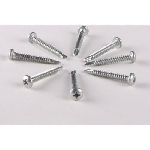 410 Stainless Steel Round Head Self-Drilling Screws / Pan Head Cross-Drilling Screws M4.8*13/16/19...50