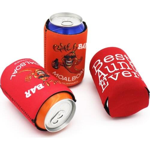 100 Pieces Foldable Stubby Cooler Sleeves Beer Coolies for Cans and Bottles cozy Bulk Drink Cooler DIY Custom LOGO Wedding Gifts