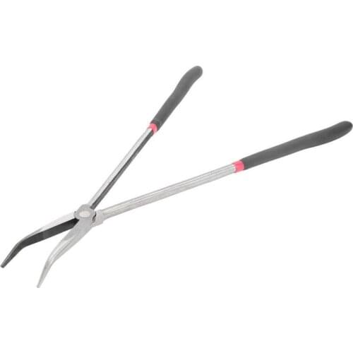 Steel Pliers 45 Degree Curved Nose Pliers with Long Handle Steel Pliers Hand Tools 400mm 16in