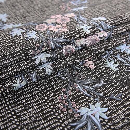 Clothing fabric DIY clothing sewing materials vintage British polyester fabric exquisite pattern fabric