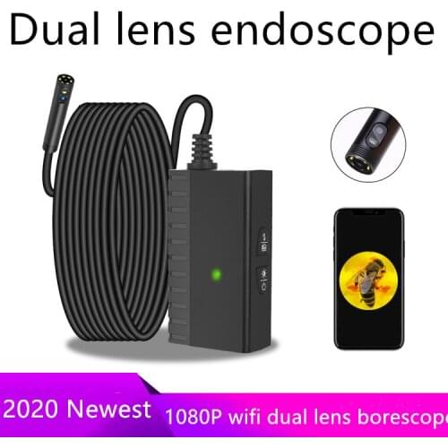 5.5mm 5MP 1944P/1080P Dual Lens WIFI Endoscope Water-proof Wireless Inspection Borescope Camera