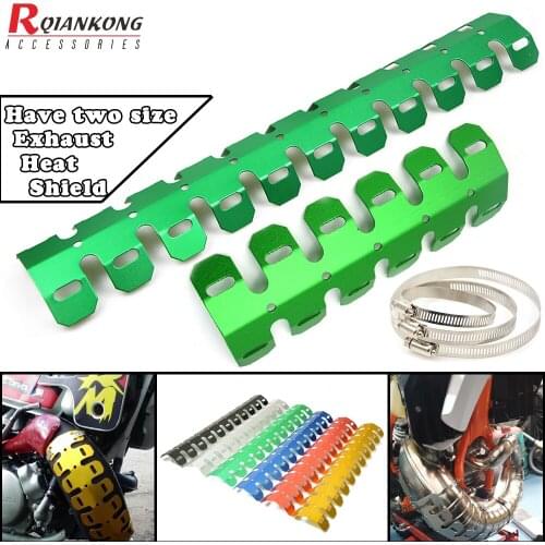 Motorcycle CNC Exhaust Muffler Pipe Leg Protector Dirt Bike Heat Shield Cover For Kawasaki KX250F KLX250 KLX125 KX85 KX65 KX450F