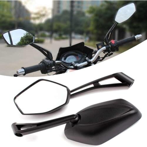 Motorcycle Parts Aluminium Alloy + Plastic Rearview Mirror Modified Aluminum Rod Plane Mirror Motor E-bike Booster View Mirror