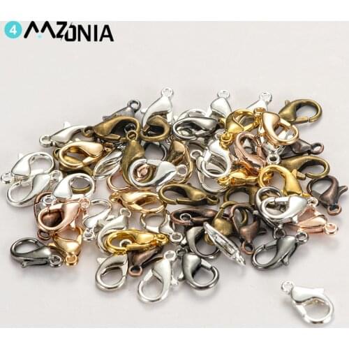 50pcs/lot Alloy Lobster Clasp Hooks For Jewelry Making Necklace bracelet Chain DIY Jewelry Supplies Accessories Findings