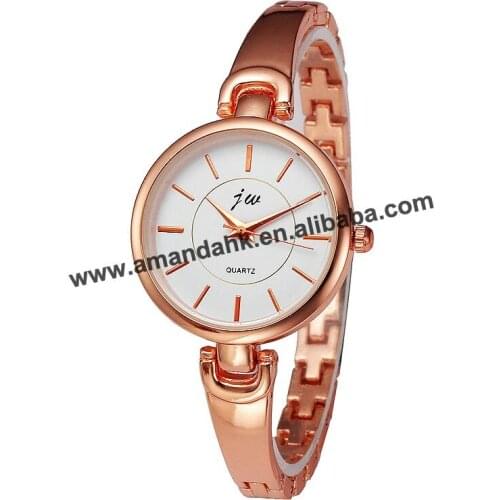 JW 8314 Rose Gold Bracelet Bangle Rhinestone Wrist Watches Lady Quartz Women Fashion Wristwatches